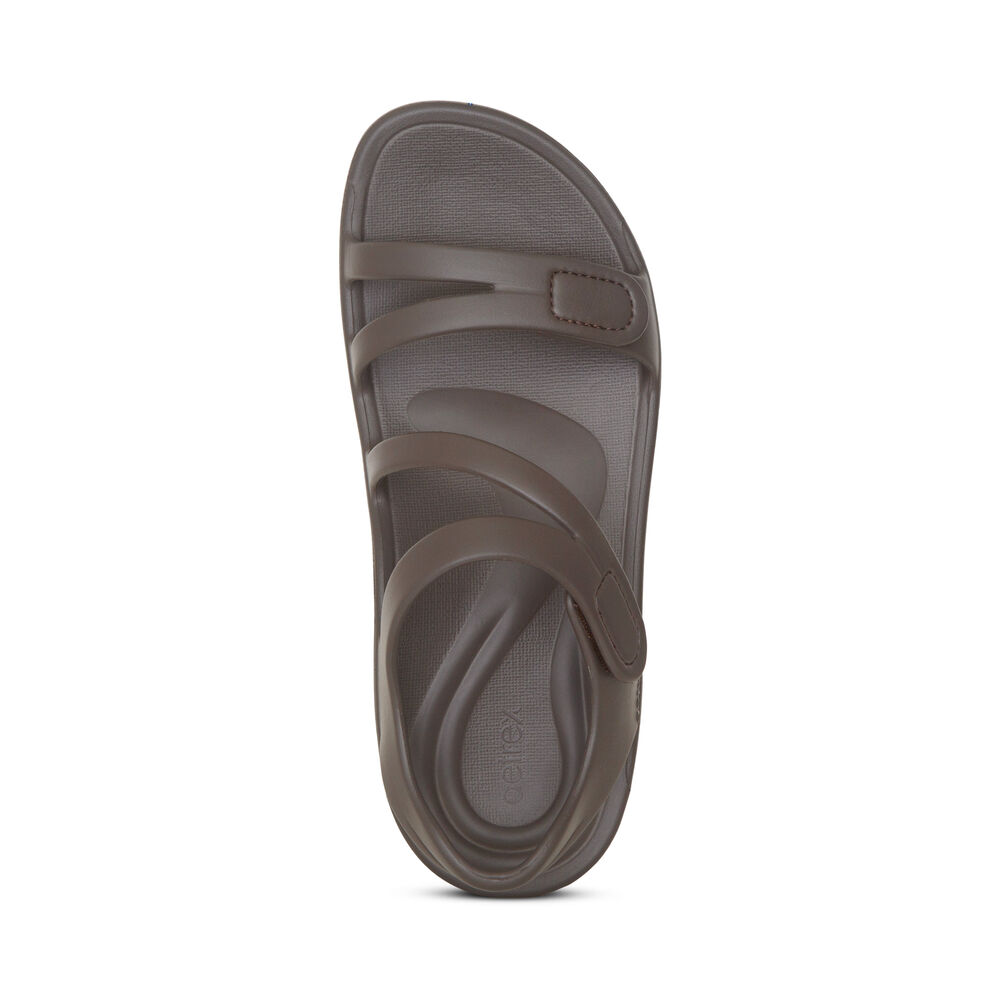 Aetrex Women's Jillian Sport Water-Friendly Sandals - Grey | USA 88GNZ0E